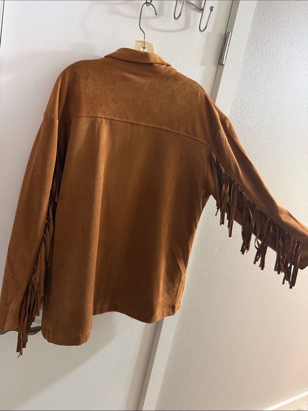 Reba Suede Fringe Jacket - Tan - Picture 8 of 8